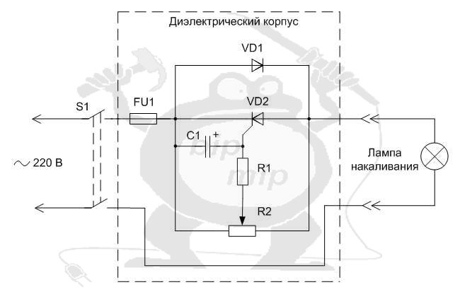 Регулятор настольной лампы схема